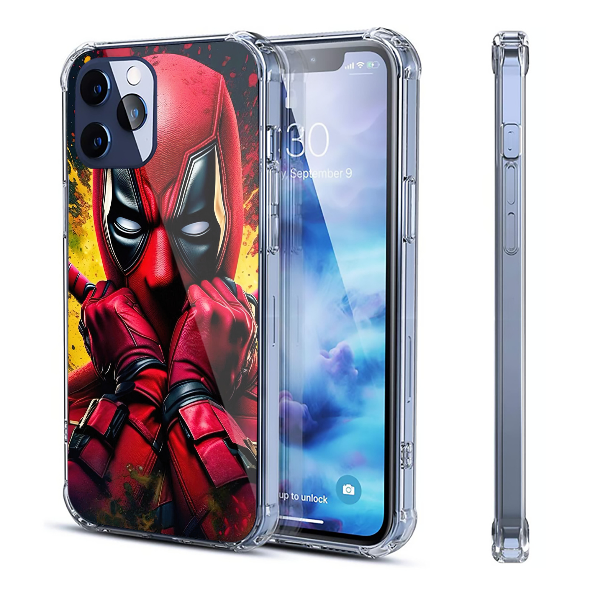 （画像用） Deadpool デッドプール 【iPhone 12シリーズ対応】透明スマホケース（クリアソフトケース）